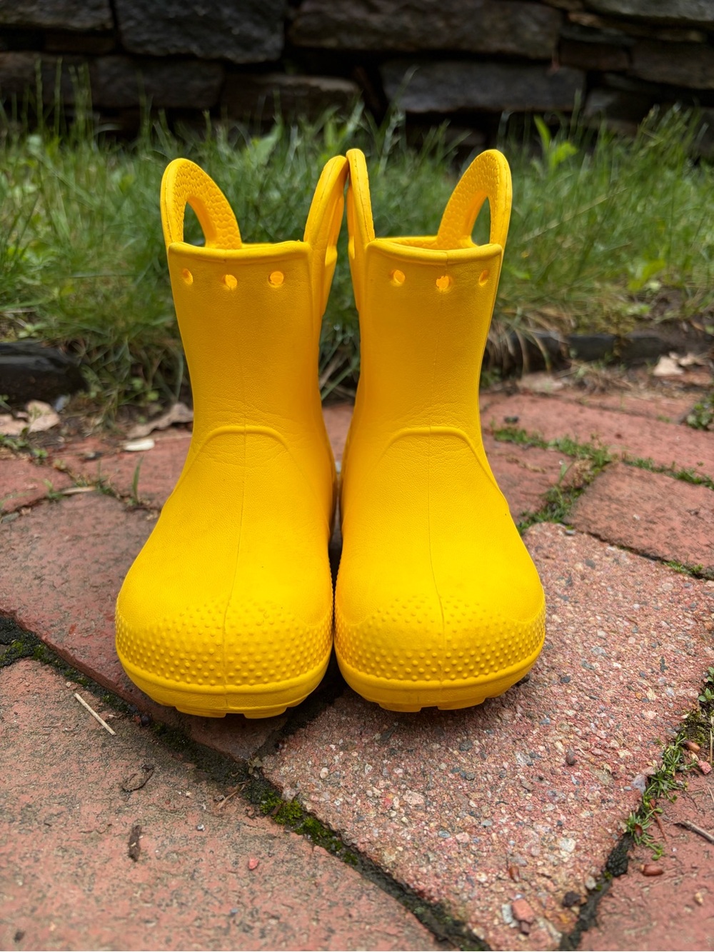 Kids Yellow Waterproof Rain Boots - crocs